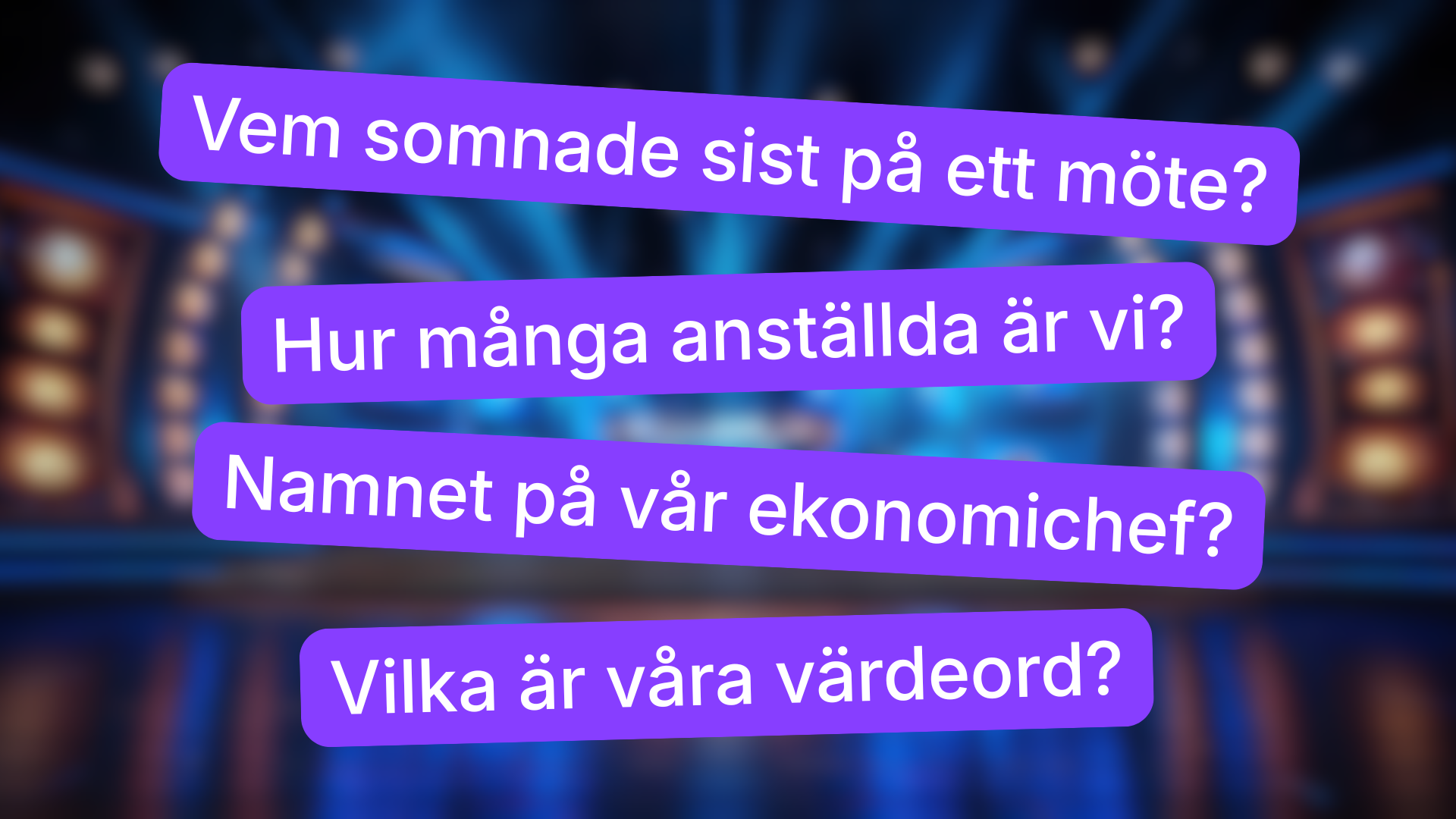 Skräddarsydda frågor om företaget